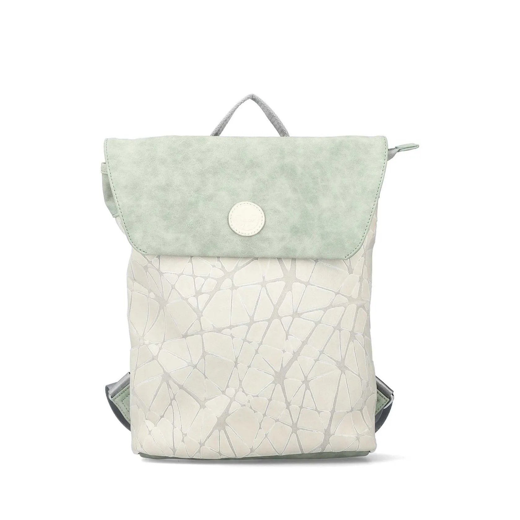 Rieker Bags-| Backpack Cream White-Mint Green