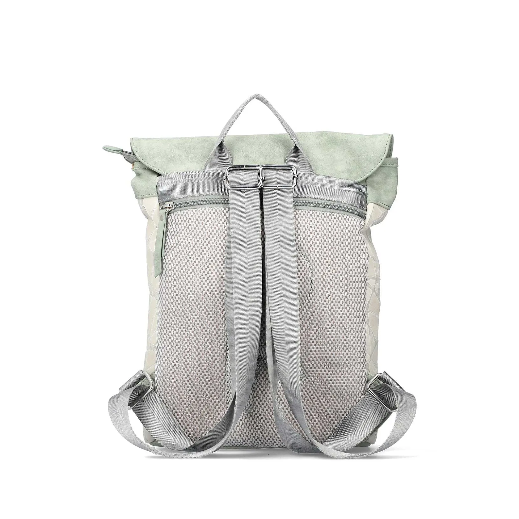 Rieker Bags-| Backpack Cream White-Mint Green