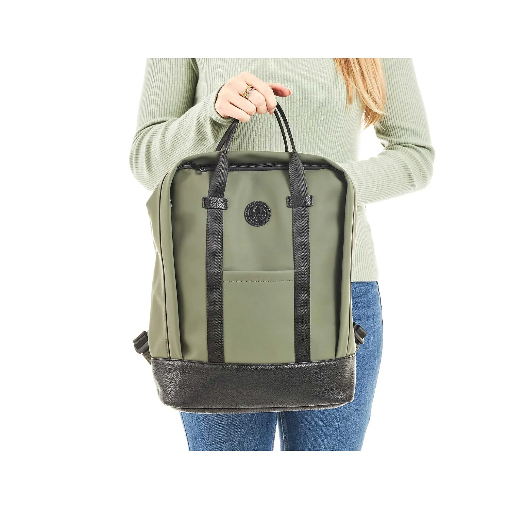 Rieker Bags-| Backpack Khaki Green-Black