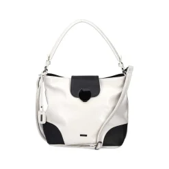 Rieker Bags-| Handbag Cream Beige Metallic