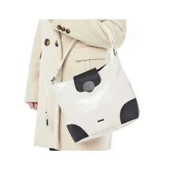 Rieker Bags-| Handbag Cream Beige Metallic