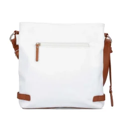 Rieker Bags-| Handbag Pure White-Nut Brown