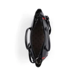 Rieker Bags-| Shopper Jet Black-Fire Red