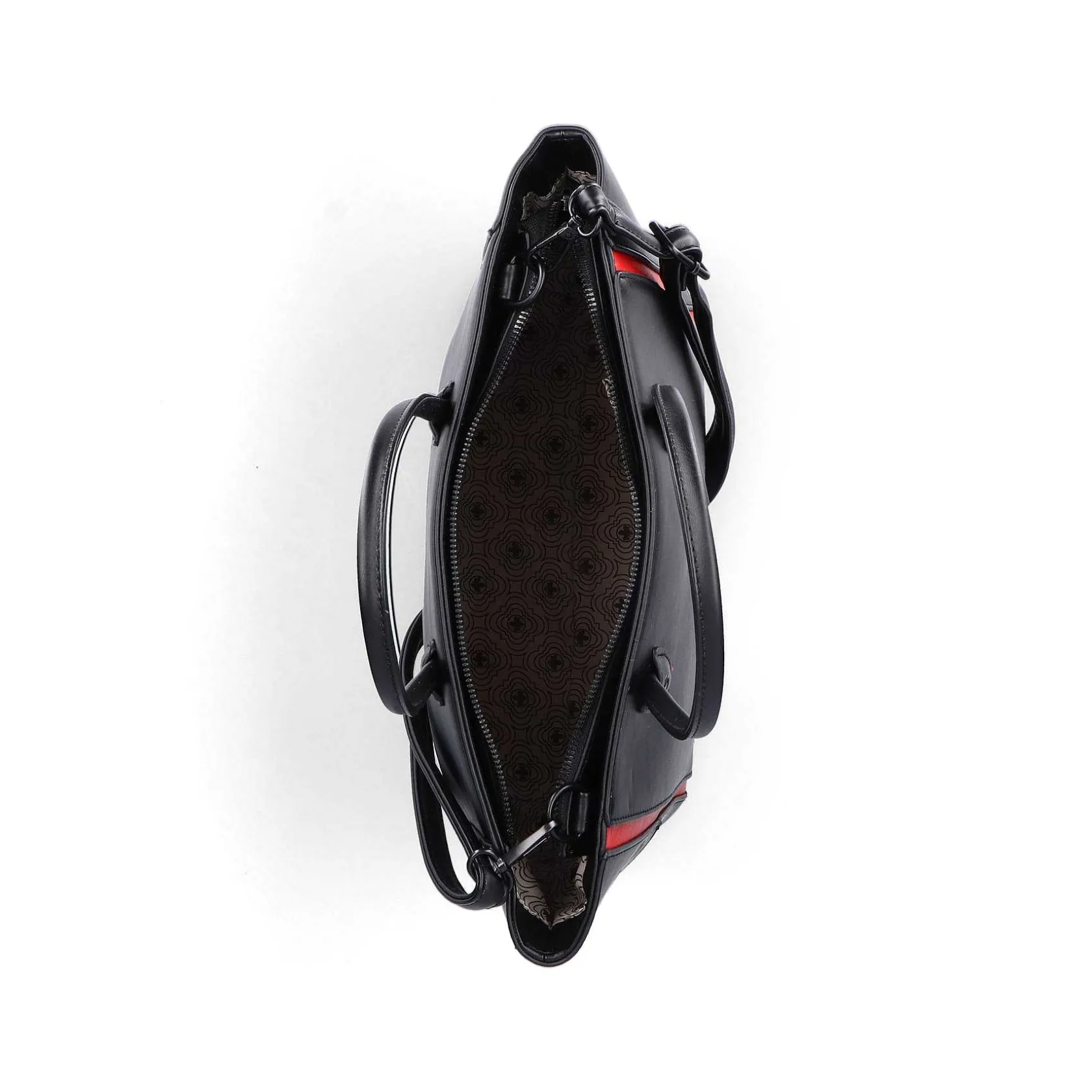 Rieker Bags-| Shopper Jet Black-Fire Red