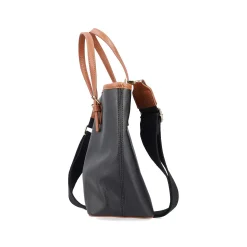 Rieker Bags-| Shopper Steel Black-Nougat Brown