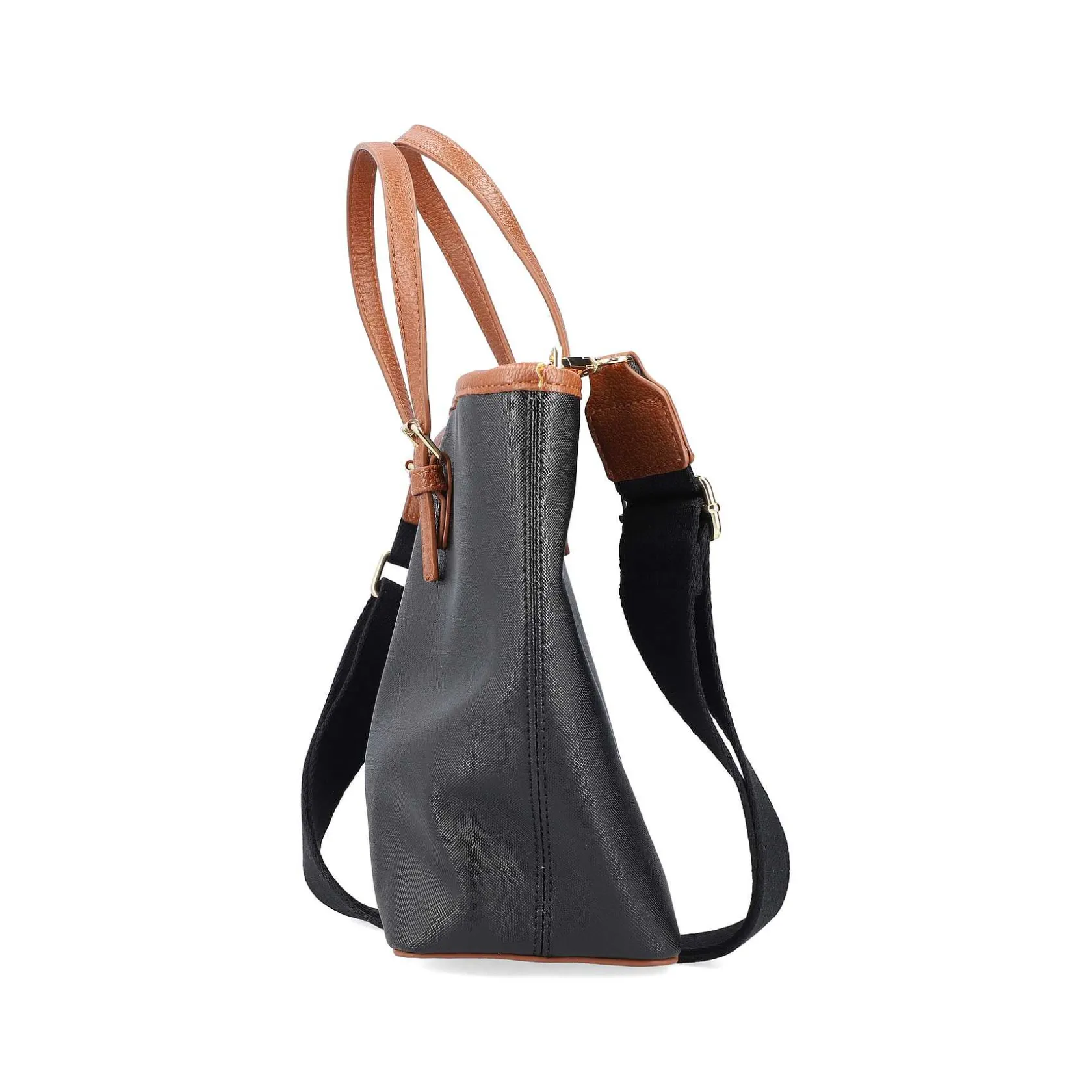 Rieker Bags-| Shopper Steel Black-Nougat Brown