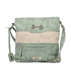 Rieker Bags-| Shoulder Bag Mint Green-Light Beige