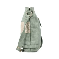 Rieker Bags-| Shoulder Bag Mint Green-Light Beige