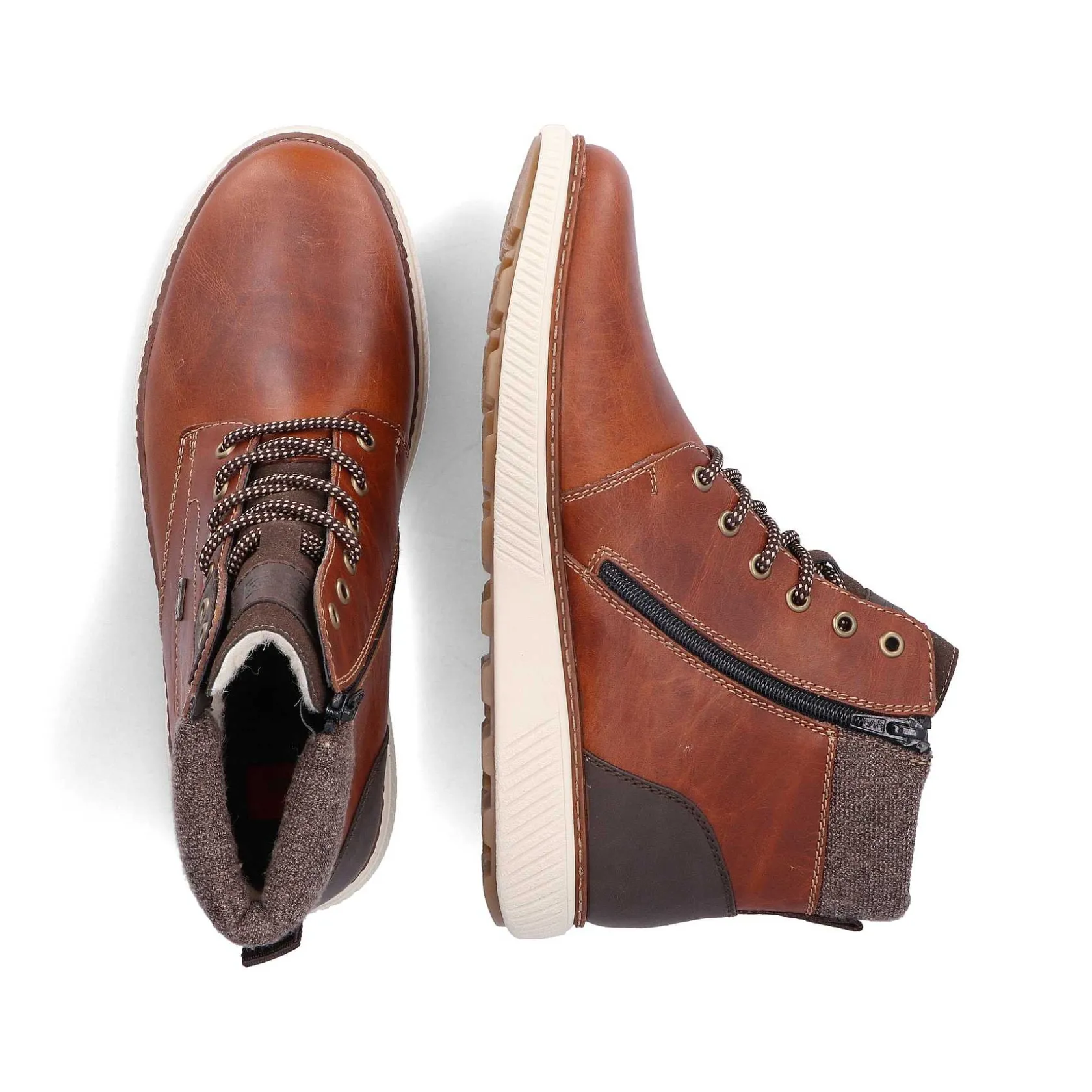 Rieker Boots-Men'S Corded Boots Caramel Brown