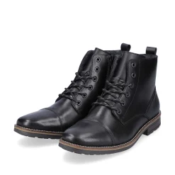 Rieker Boots-Men'S Corded Boots Graphite Black