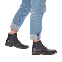 Rieker Boots-Men'S Corded Boots Graphite Black