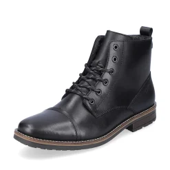 Rieker Boots-Men'S Corded Boots Graphite Black