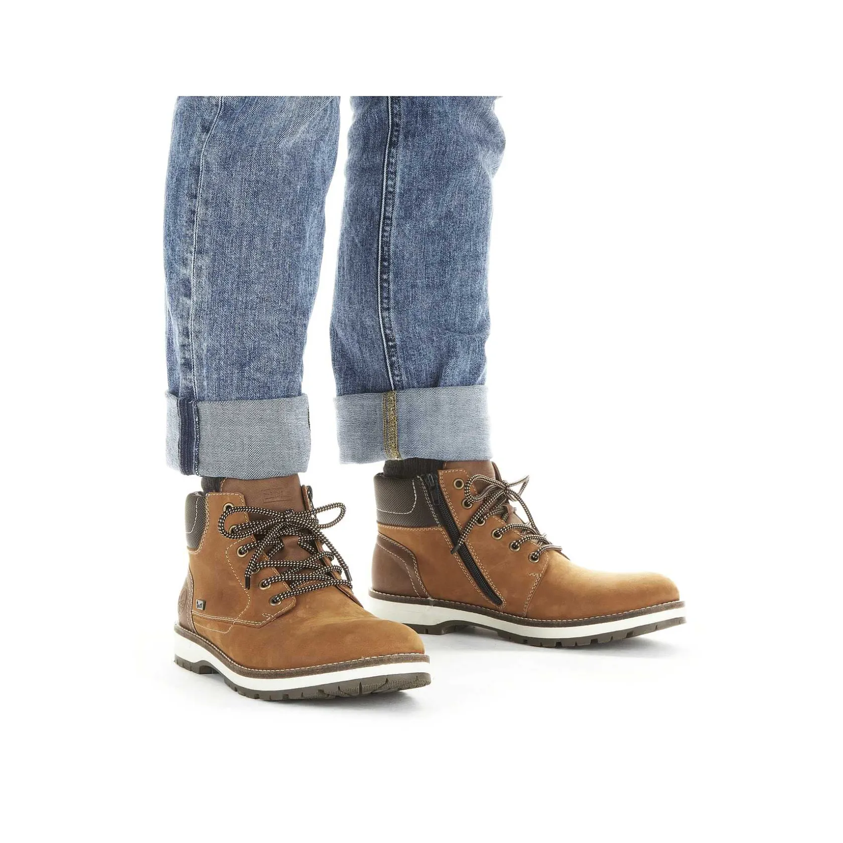 Rieker Boots-Men'S Corded Boots Caramel Brown