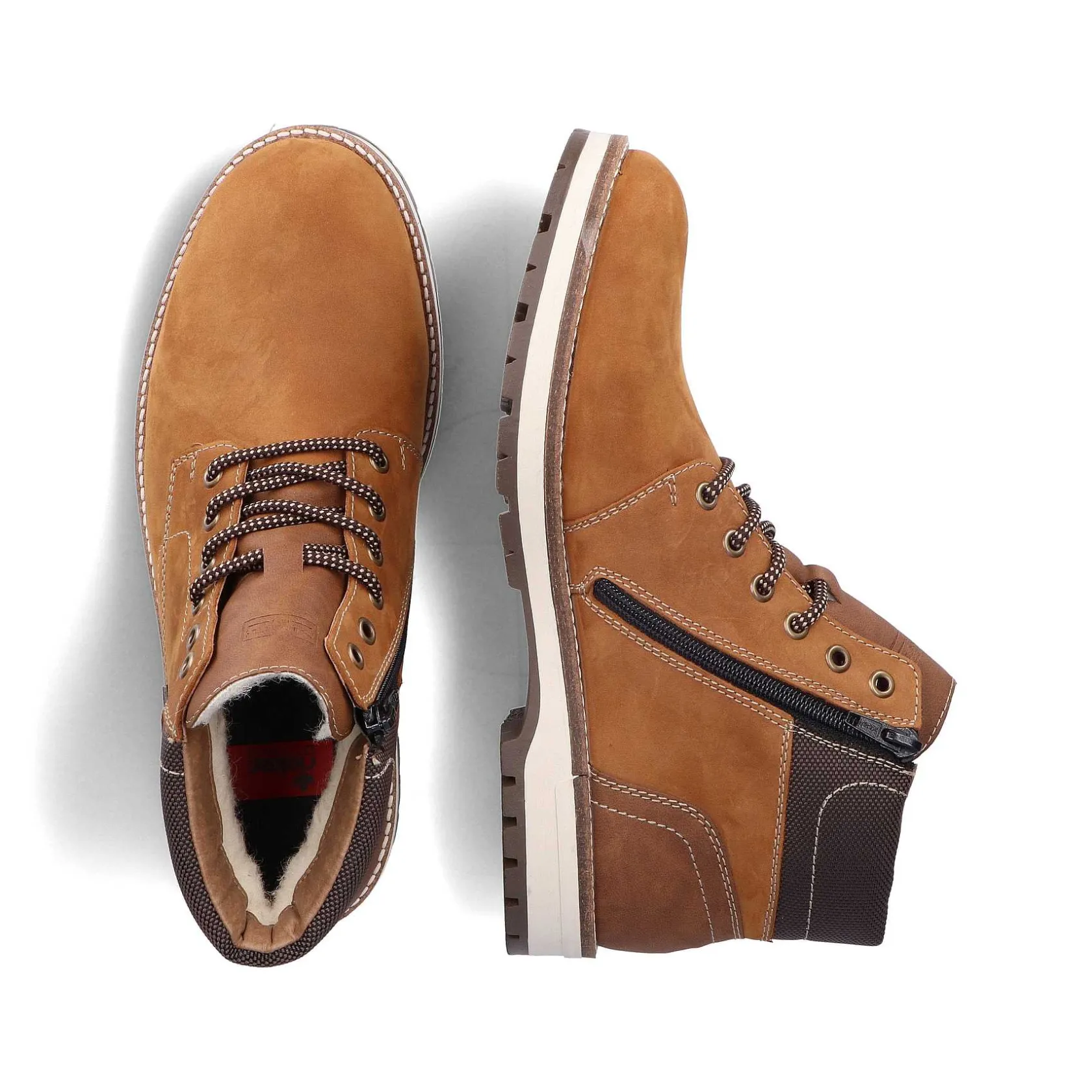 Rieker Boots-Men'S Corded Boots Caramel Brown