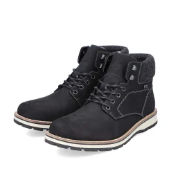 Rieker Boots-Men'S Corded Boots Deep Black