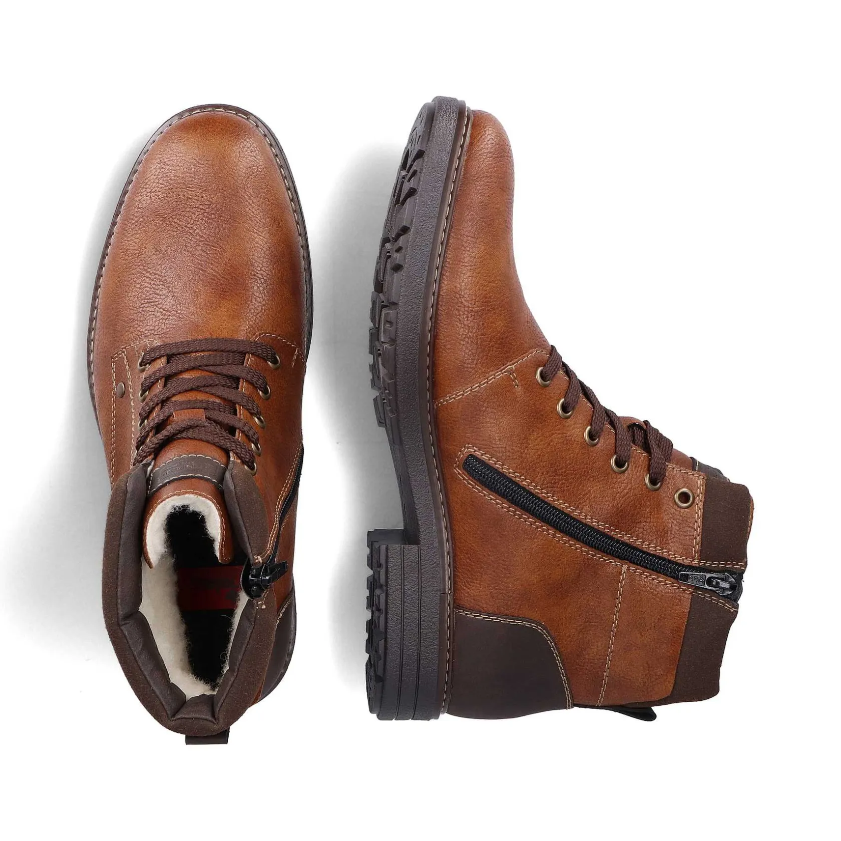 Rieker Boots-Men'S Corded Boots Caramel Brown