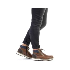 Rieker Boots-Men'S Corded Boots Chestnut Brown