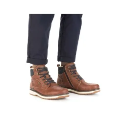 Rieker Boots-Men'S Corded Boots, Nut Brown