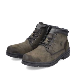 Rieker Boots-Men'S Corded Boots, Khaki Green