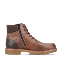 Rieker Boots-Men'S Corded Boots Chestnut Brown