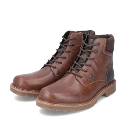 Rieker Boots-Men'S Corded Boots Chestnut Brown