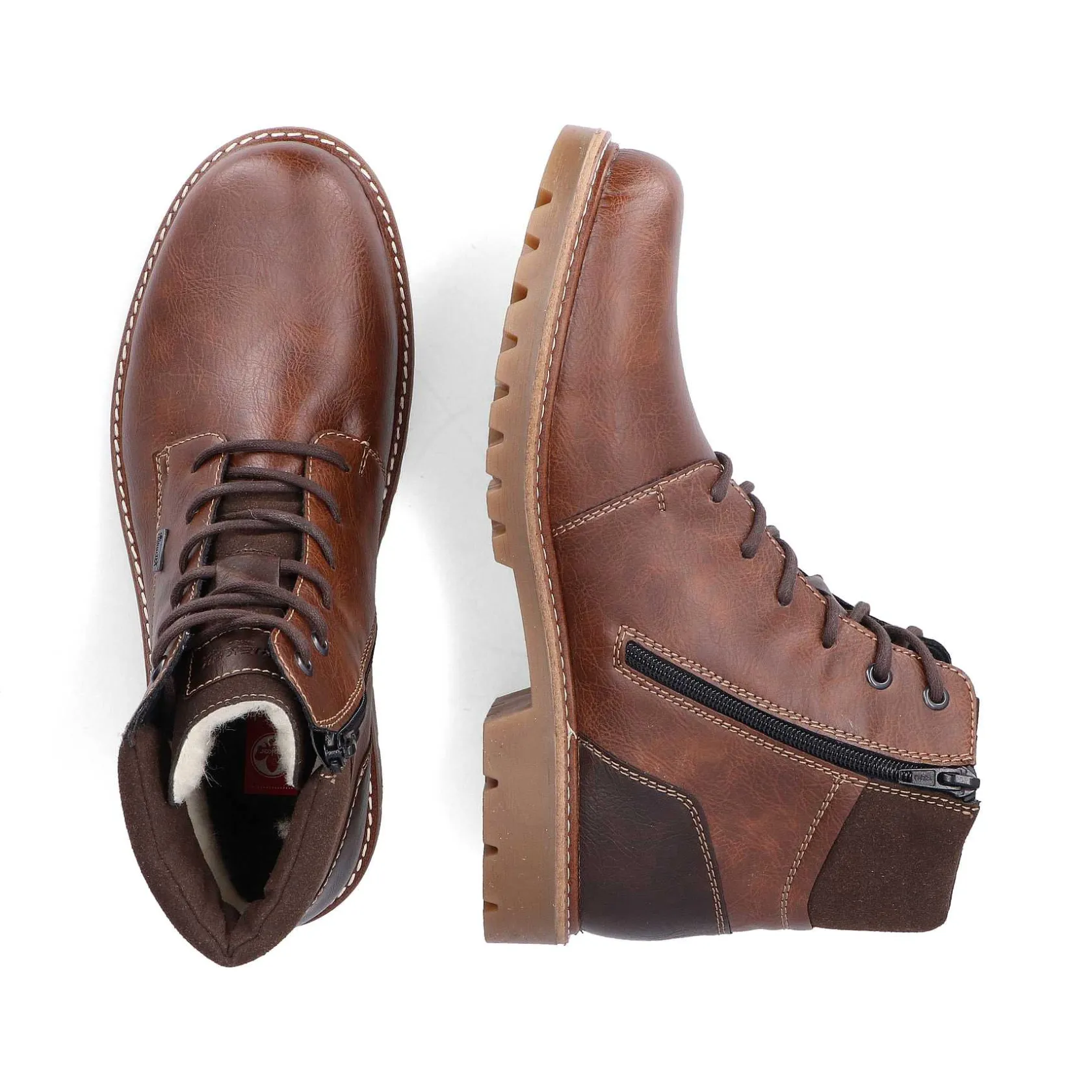 Rieker Boots-Men'S Corded Boots Chestnut Brown