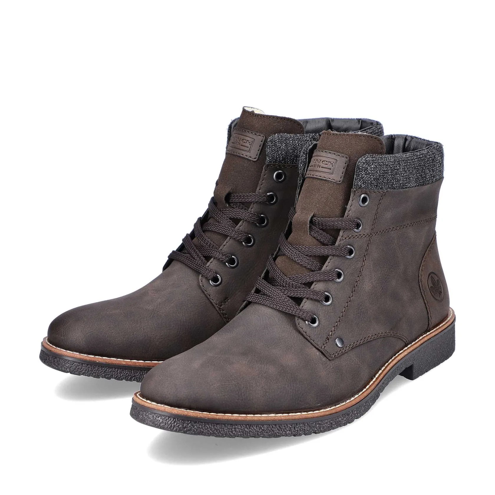 Rieker Boots-Men'S Corded Boots, Nut Brown