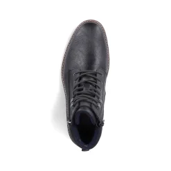 Rieker Boots-Men'S Corded Boots Graphite Black