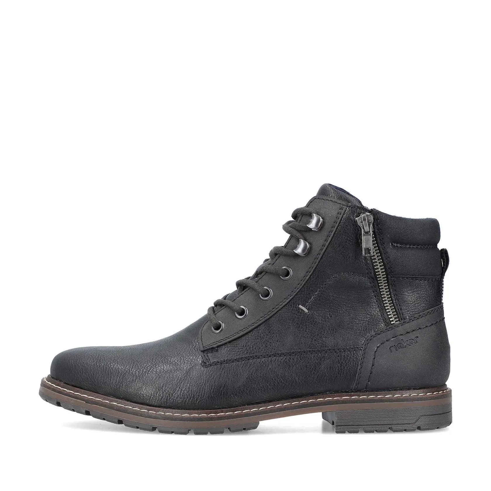 Rieker Boots-Men'S Corded Boots Graphite Black