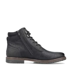 Rieker Boots-Men'S Corded Boots Graphite Black