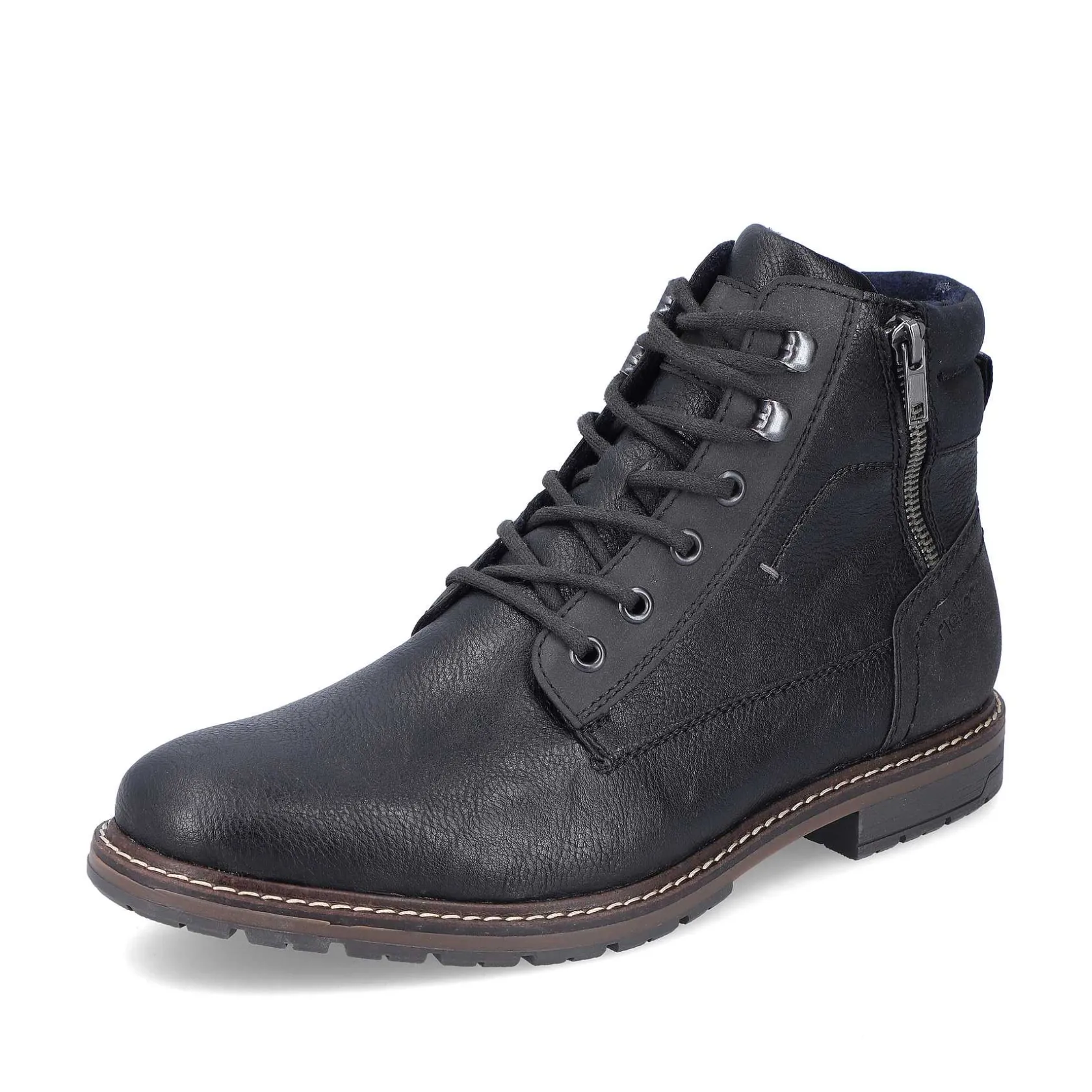 Rieker Boots-Men'S Corded Boots Graphite Black