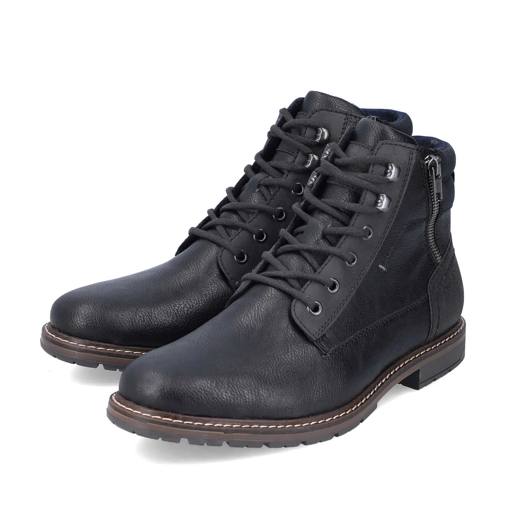 Rieker Boots-Men'S Corded Boots Graphite Black
