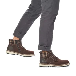 Rieker Boots-Men'S Corded Boots, Nut Brown