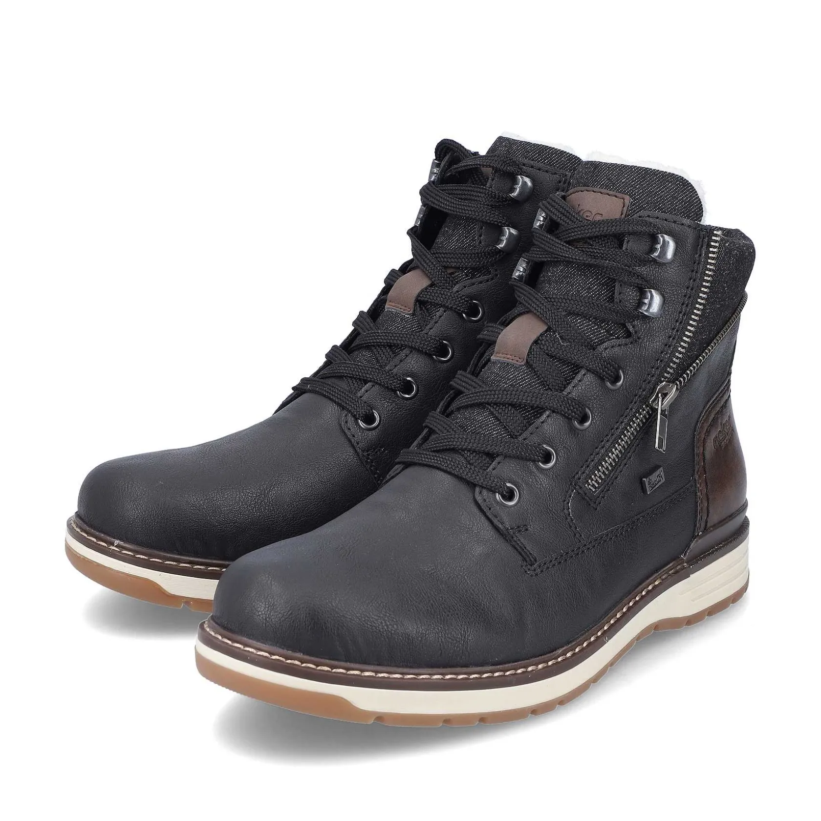 Rieker Boots-Men'S Corded Boots Night Black