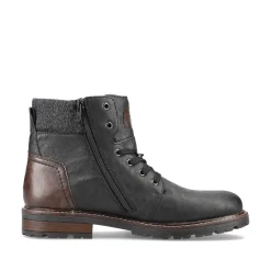 Rieker Boots-Men'S Corded Boots Deep Black