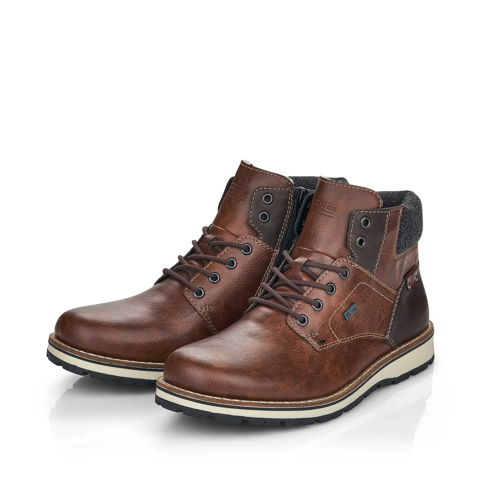 Rieker Boots-Men'S Corded Boots Chestnut Brown