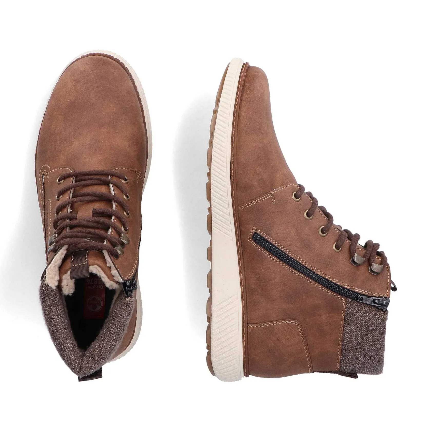 Rieker Boots-Men'S Corded Boots Coffee Brown