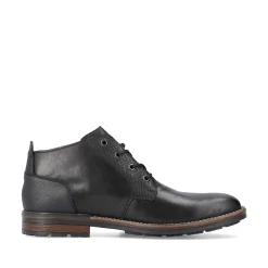 Rieker Boots-Men'S Corded Boots, Glossy Black