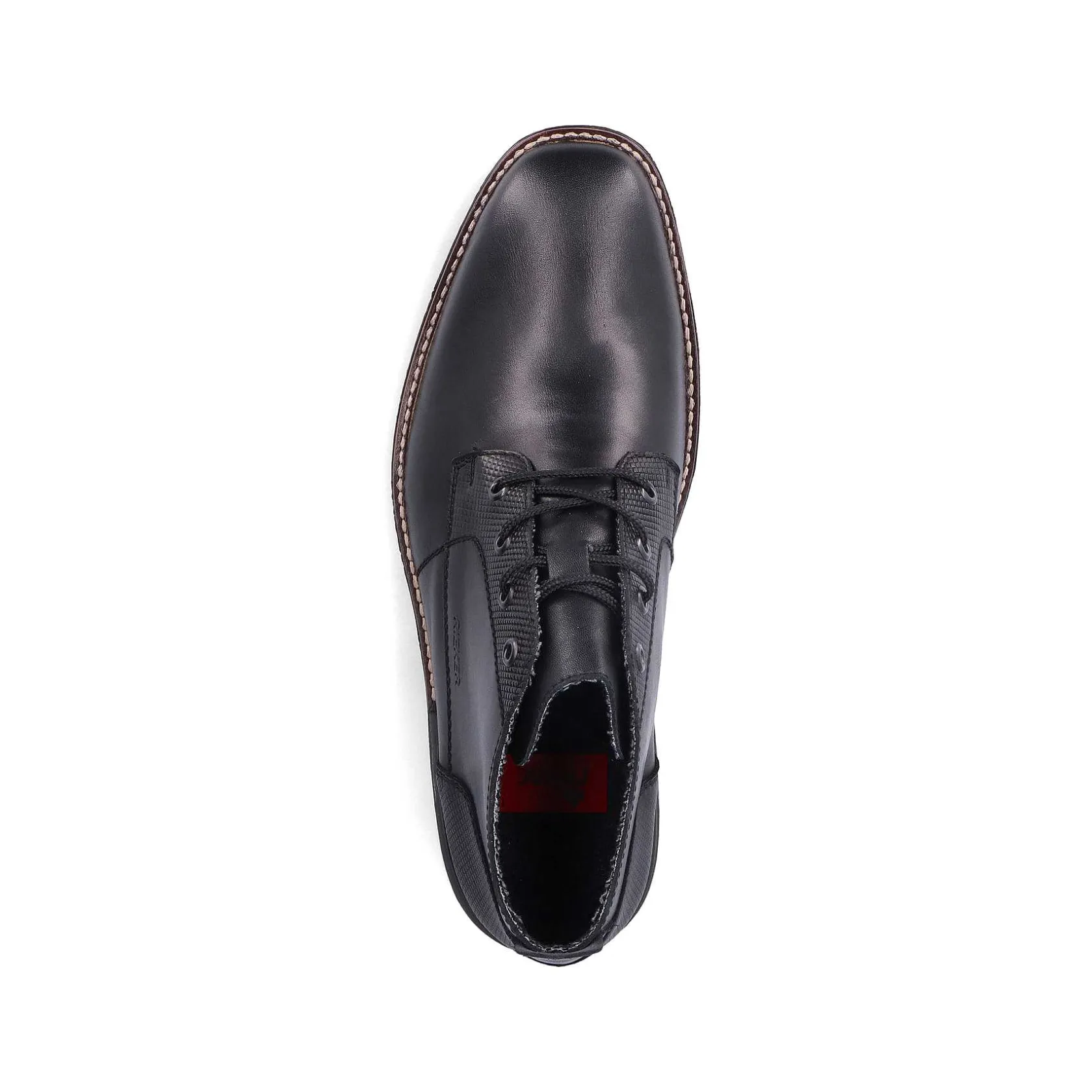 Rieker Boots-Men'S Corded Boots, Glossy Black