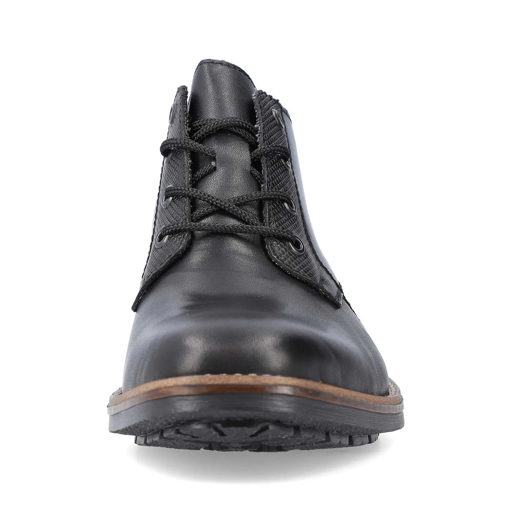 Rieker Boots-Men'S Corded Boots, Glossy Black