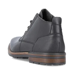 Rieker Boots-Men'S Corded Boots, Glossy Black