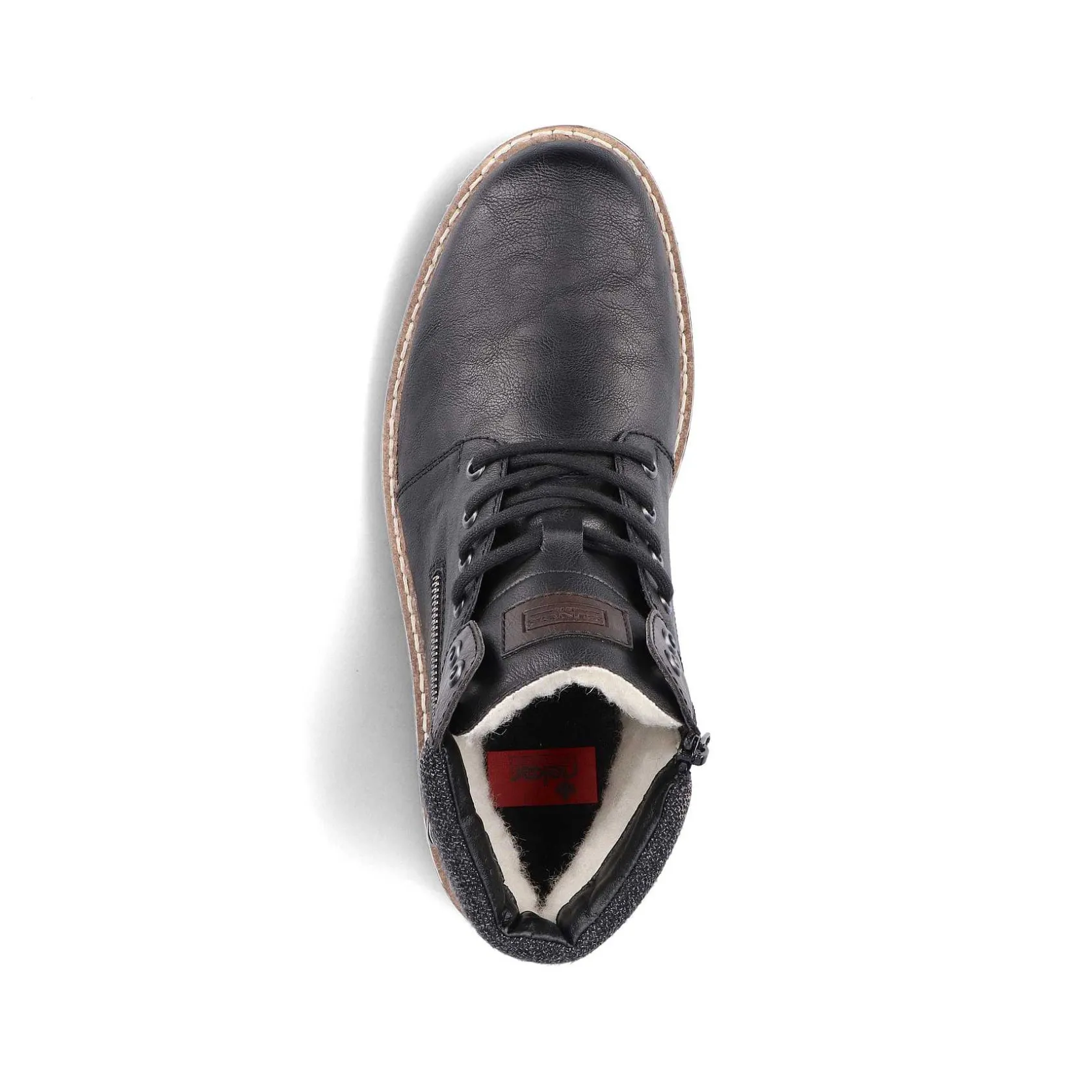Rieker Boots-Men'S Corded Boots Asphalt Black