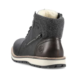 Rieker Boots-Men'S Corded Boots Asphalt Black