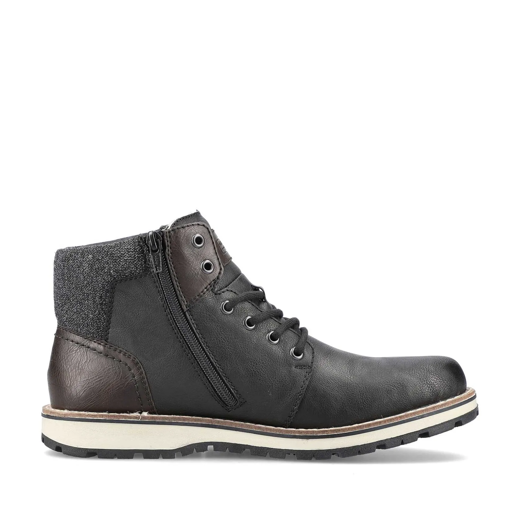 Rieker Boots-Men'S Corded Boots Asphalt Black