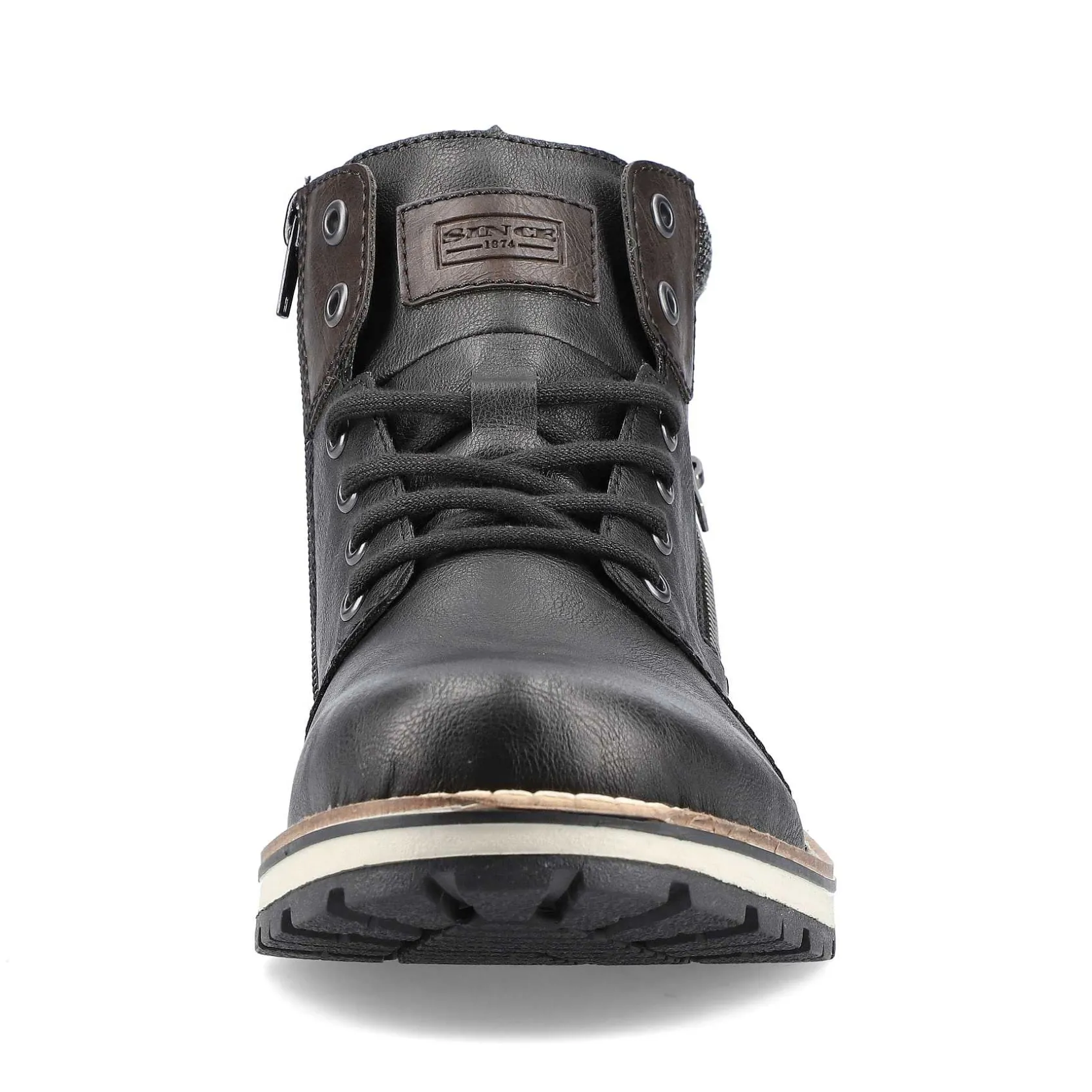 Rieker Boots-Men'S Corded Boots Asphalt Black