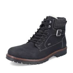 Rieker Boots-Men'S Corded Boots Asphalt Black
