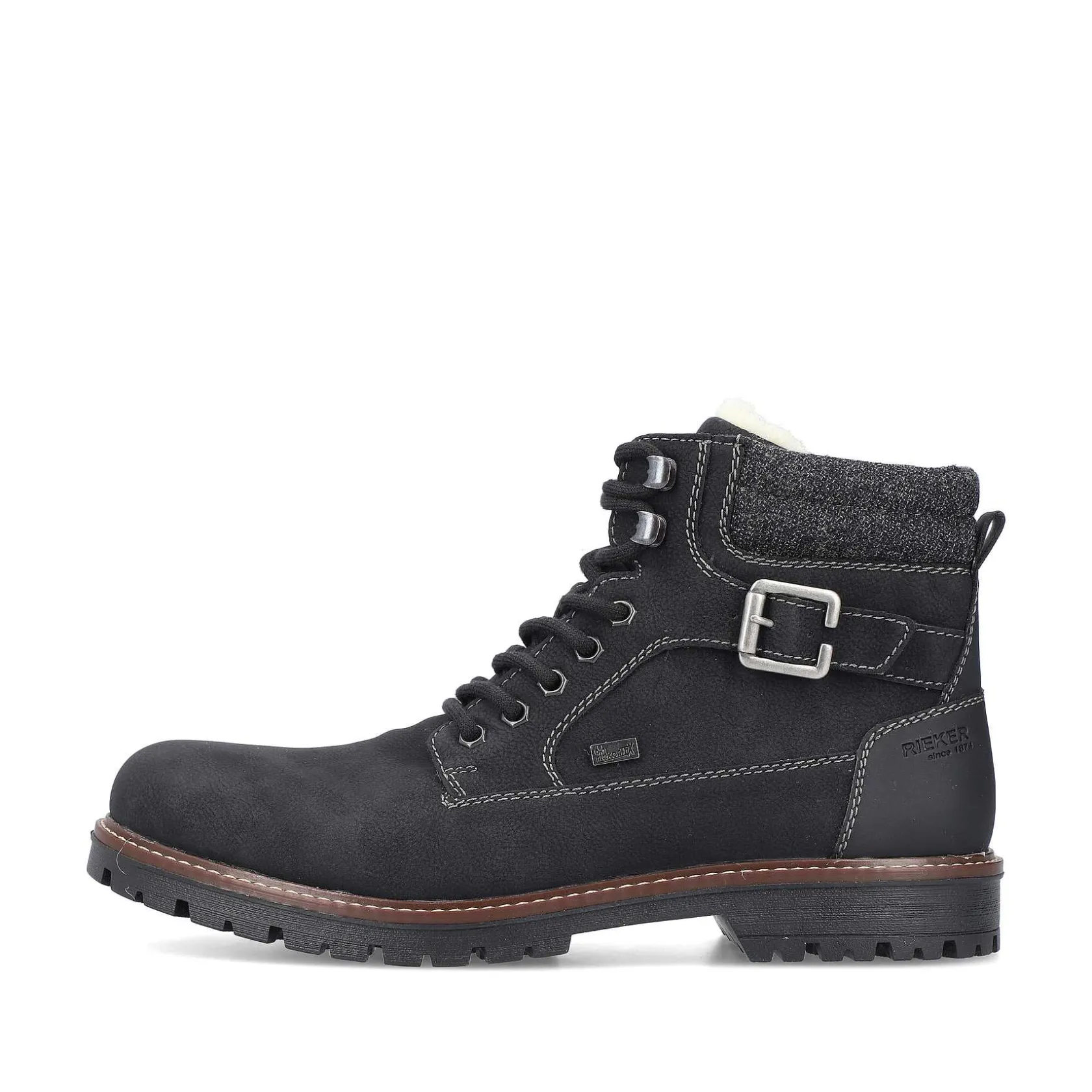 Rieker Boots-Men'S Corded Boots Asphalt Black