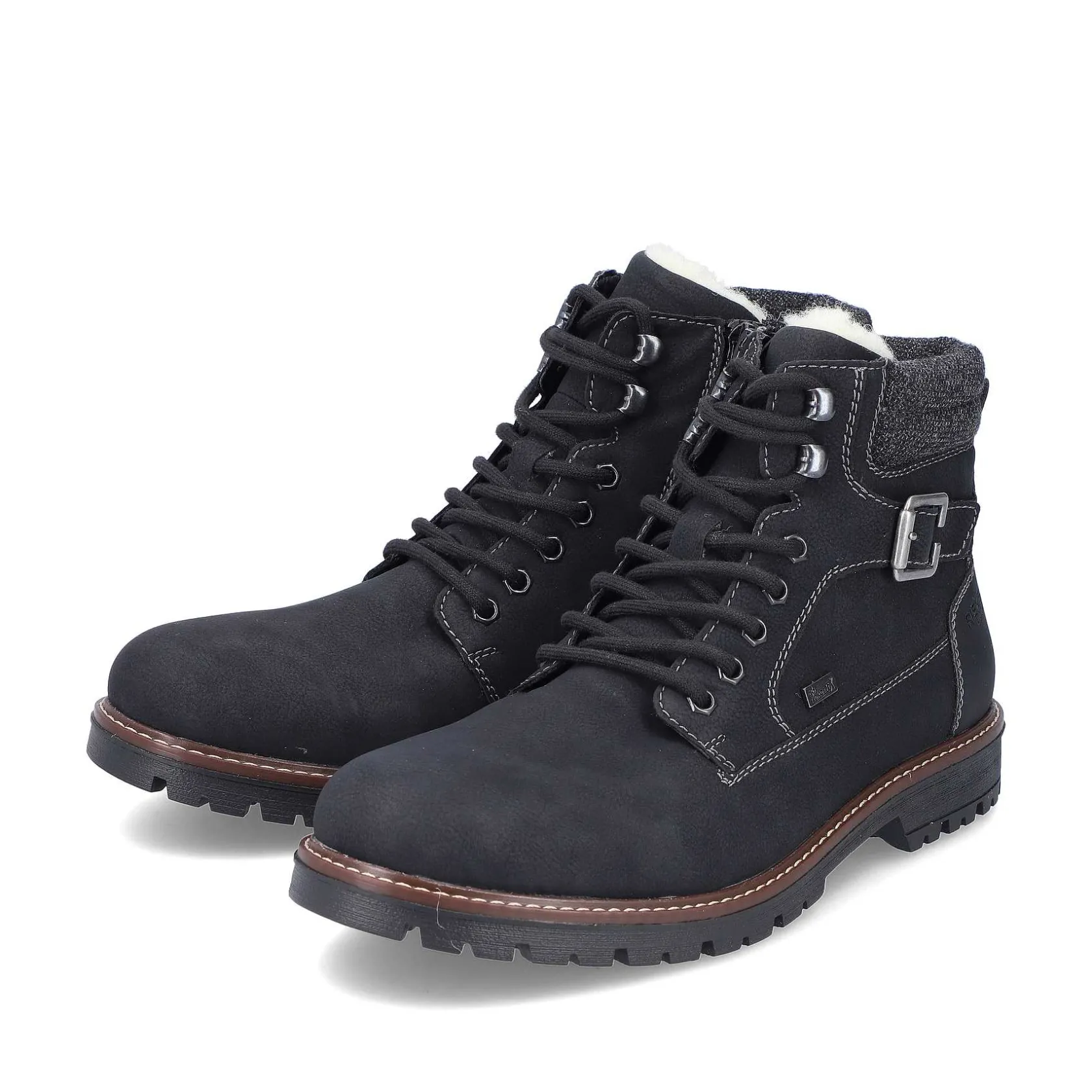 Rieker Boots-Men'S Corded Boots Asphalt Black