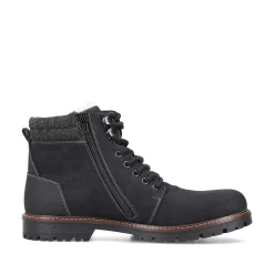 Rieker Boots-Men'S Corded Boots Asphalt Black