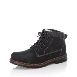 Rieker Boots-Men'S Corded Boots Graphite Black